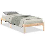 Extra Long Bed Frame without Mattress 90x210 cm Solid Wood Pine 852402
