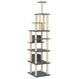 Cat Tree with Sisal Scratching Posts Dark Grey 216 cm 171529