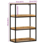 Bookcase 70 x 35 x 110 cm Solid Mango wood 374085