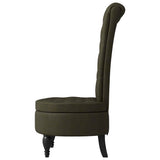 Slipper Chair Army Green 56.5 x 70 x 110 cm Faux Suede Leather 42020689