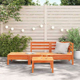Garden Sofa 3-Seater Wax Brown Solid Wood Pine 838044
