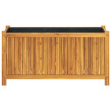 Garden Planter with Liner 99.5x38x50 cm Solid Wood Acacia 366441