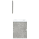 Bathroom Sink Cabinet with Basin and Mirror Concrete Grey 3114174
