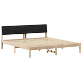 Bed frame Brown and black 180 x 200 cm Solid pine wood 3394355