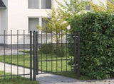 Fence Gate HORST 100 x 125 cm Metal Black Lockable 42034050