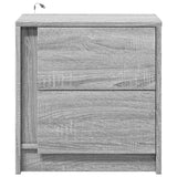 ZNTS Bedside Cabinets with LED Lights 2 pcs Grey Sonoma Engineered Wood 852058