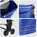 Shopping Trolley Folding Blue 47 x 39 x 100.5 cm Oxford fabric 42002339