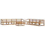 Outdoor Sofa Set 9 pcs Natural Solid Acacia Wood 3367382