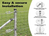 Ground Spike Fence Post 7 pcs Silver Powder-Coated Steel 42004268