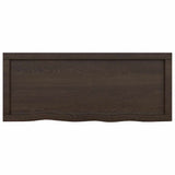 Bathroom Countertop Dark Brown 100x40x cm Treated Solid Wood 3156226