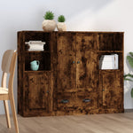 Highboards 3 pcs Smoked Oak Engineered Wood 3185324