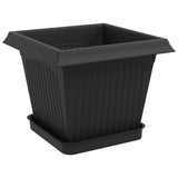 Plant Pots 6 pcs Black 20 x 20 x 16 cm Plastic 3403298