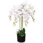 ZNTS Artificial Orchid Plant with Pot 75 cm White 244425