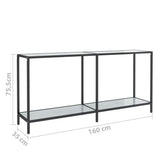 Console Table White 160x35x75.5 cm Tempered Glass 331700