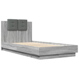 Bed Frame without Mattress Grey Sonoma 90x190 cm Single 3209973