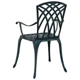 Garden Chair 2 pcs Green 55 x 56.5 x 91cm Aluminium 42002401