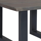 Coffee Table with Live Edges Grey 60x60x40 cm Solid Acacia Wood 247827