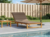 Sunlounger Cushion GEMERT 100% Polyester Taupe 200 x 70 x 3 cm 948531