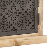 TV Cabinet with Steel Doors 120x30x40cm Solid Mango Wood 289095