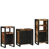Bathroom Furniture Set 3 pcs Multicolour Solid Reclaimed Wood 3305625