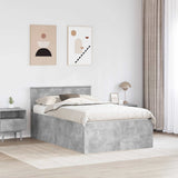 Bed Frame Concrete Grey 120 x 190 cm Engineered Wood 3408595