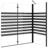 Stripe Bath Enclosure 120x68x130 cm Tempered Glass 151863