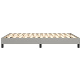 Box Spring Bed Frame Light Grey Double Fabric 3121166