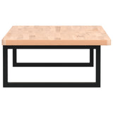 Basin Shelf Wall Mounted Steel and Solid Wood Beech 3302433