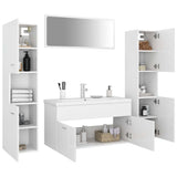 Bathroom Furniture Set White Engineered Wood 3071243