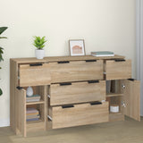 3 Piece Sideboard Set Sonoma Oak Engineered Wood 3115822