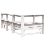 Bookcase Bed without Mattress White 75x190cm Solid Wood Pine 3324563