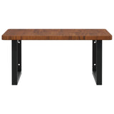 Basin Shelf Wall Mounted Steel and Solid Wood Oak 3302485