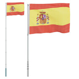 Spain Flag and Pole 5.55 m Aluminium 3147138