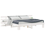 Bed Frame with Headboard White 180 x 200 cm Solid Pine Wood 3385680