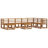 Outdoor Sofa Set 9 pcs Natural Solid Acacia Wood 3366832