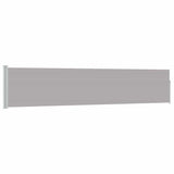 Patio Retractable Side Awning 100x500 cm Grey 48386