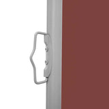 Patio Retractable Side Awning 140x1200 cm Brown 313390