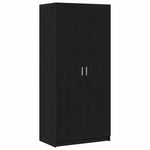 Wardrobe with Storage Black 80 x 51 x 180 cm Engineered wood 3333855