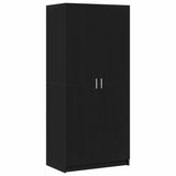 Wardrobe with Storage Black 80 x 51 x 180 cm Engineered wood 3333855