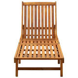 311871 Sun Lounger Solid Acacia Wood