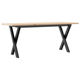 ZNTS Coffee Table X-Frame 110x40x45 cm Solid Wood Pine and Steel 3282689