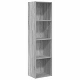Bookcase Grey Sonoma 40x30x152 cm Engineered Wood 857881