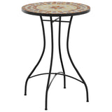 Mosaic Bistro Table Terracotta and White 50x70 cm Ceramic 4003402
