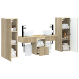 Bathroom Furniture Set 5 pcs Sonoma Oak 33 x 34.5 x 100 cm 3405965