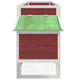 Chicken Coop Mocha 204x50x84 cm Solid Wood Pine 172238