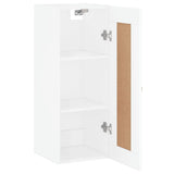 Wall Mounted Cabinet High Gloss White 34.5x34x90 cm Engineered Wood 830478