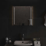 LED Bathroom Mirror Transparent 50 x 50 cm Tempered Glass 42045770
