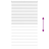 ZNTS Zebra Blind White 120x230 cm Fabric Width 115.9 cm Polyester 4014811