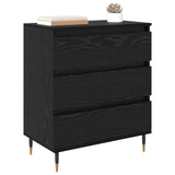 Sideboard with Drawer Black Oak 60 x 35 x 70 cm Engineered Wood 881946