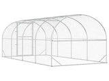 Chicken Coop Silver 400 x 200 x 200 cm Galvanised Steel 3434676